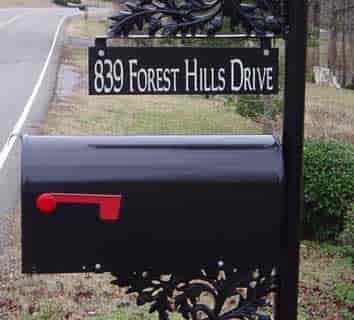 Reflective Mailbox Lettering