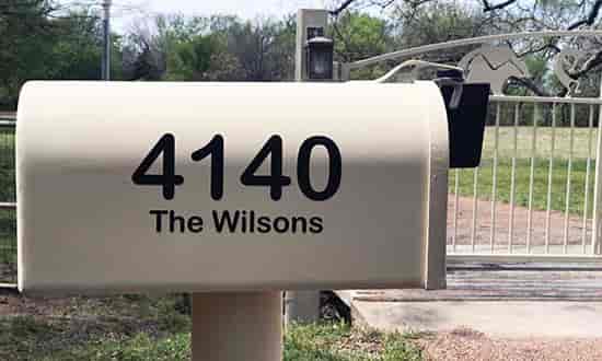 Custom Vinyl Letters and Numbers For Mailbox