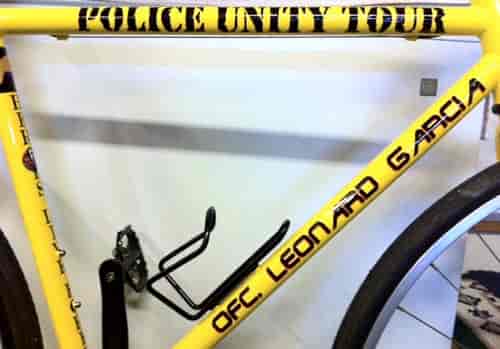 Custom lettering on a bike