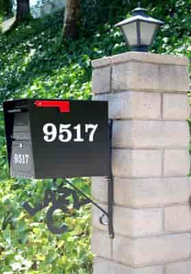 Vinyl mailbox numbers