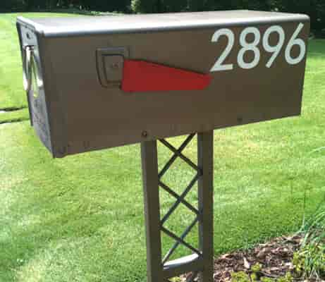 Vinyl mailbox numbers
