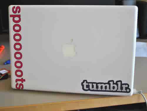 Lettering on a laptop