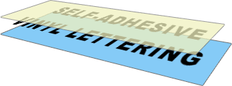 Vinyl Lettering Layers Illustration
