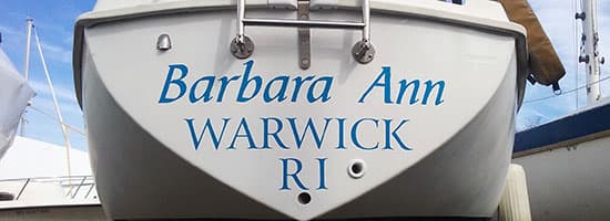 Custom Vinyl Boat Name