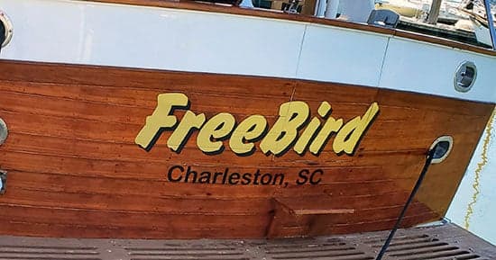Custom Vinyl Boat Name