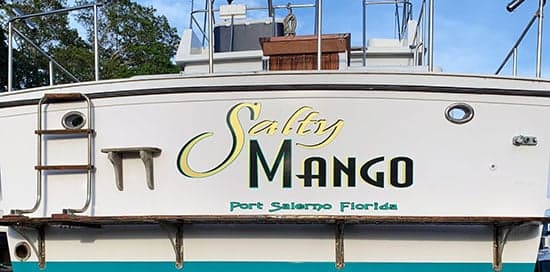 Custom Vinyl Boat Lettering
