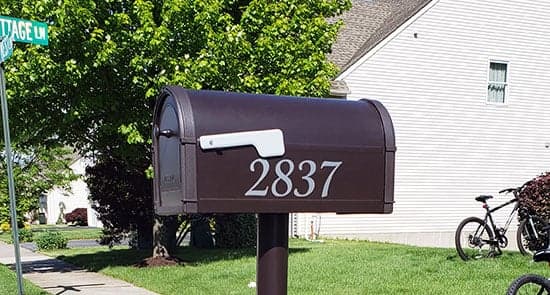 Custom Vinyl Mailbox Number