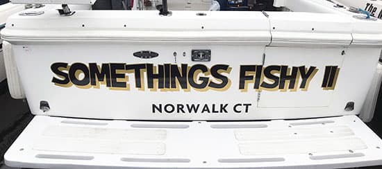 Custom Vinyl Boat Name