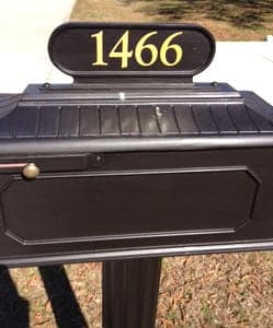 Vinyl mailbox lettering Vinyl mailbox lettering