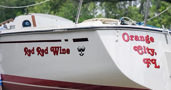 Custom Vinyl Boat Name And Logo Custom Vinyl Boat Name And Logo