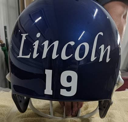 Football Helmet Lettering Vinyl Football Helmet Lettering Vinyl