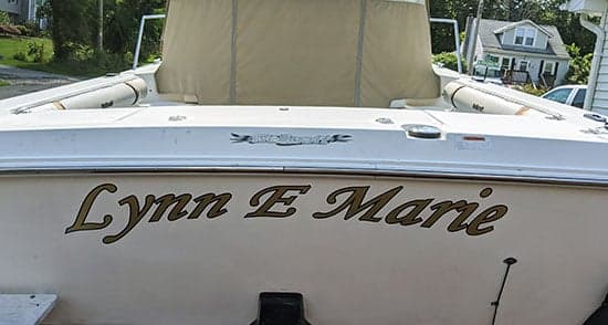 Custom Vinyl Boat Name Custom Vinyl Boat Name