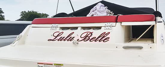 Custom Vinyl Boat Name Custom Vinyl Boat Name