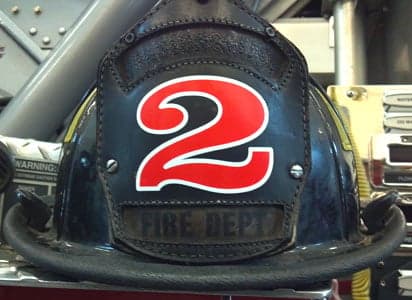 Lettering on a Fire Helmet Lettering on a Fire Helmet