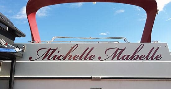 Custom Vinyl Boat Name