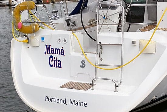 Custom Vinyl Boat Name