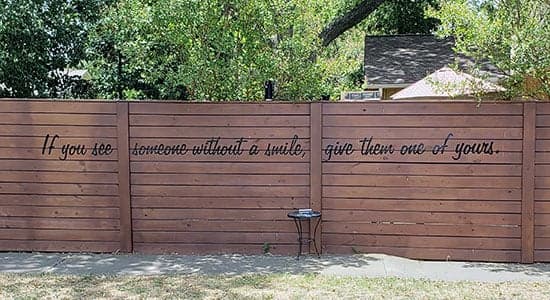 Custom Vinyl Stencil For Fence