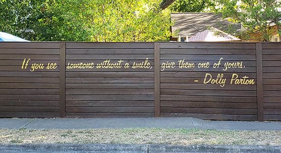 Custom Vinyl Stencil For Fence
