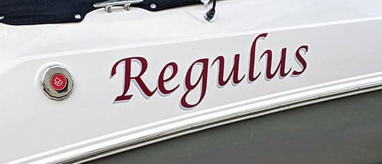 Custom Vinyl Boat Name