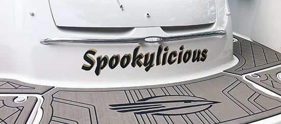 Custom Vinyl Lettering For Boat Name