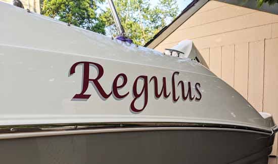 Custom Vinyl Boat Name Custom Vinyl Boat Name