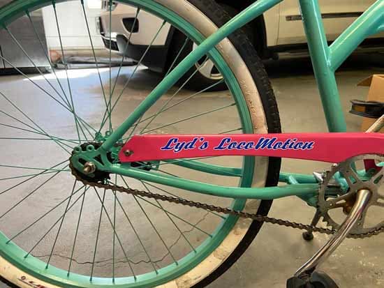 Custom Vinyl Bike Lettering Custom Vinyl Bike Lettering
