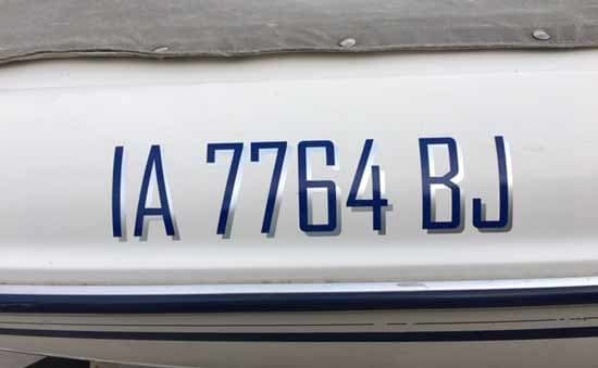 Vinyl Lettering Boat Registration Vinyl Lettering Boat Registration