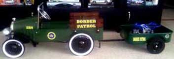 Lettering on a pedal car Lettering on a pedal car