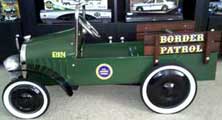 Lettering on a pedal car Lettering on a pedal car