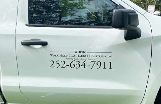 Custom Truck Vinyl Lettering Logo