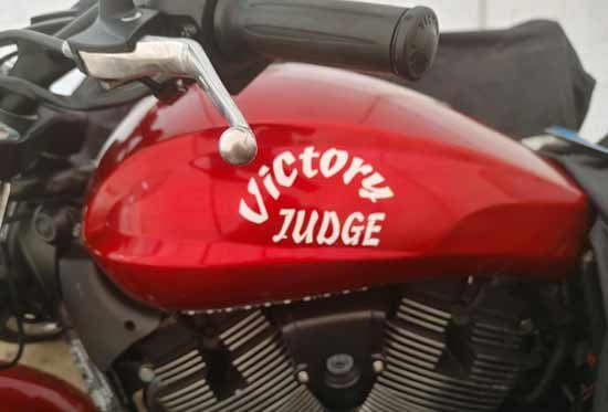 Custom Motorcycle Vinyl Lettering