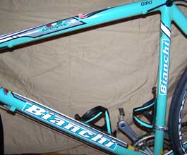 Lettering decals on a bike Lettering decals on a bike