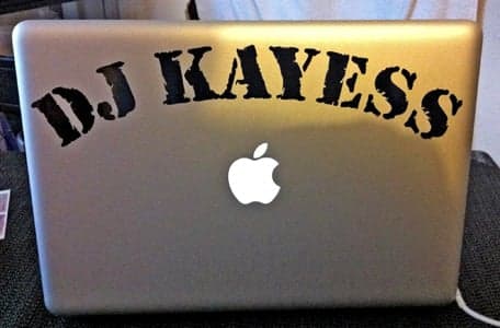 Custom decals on a laptop Custom decals on a laptop