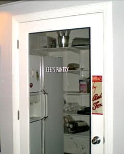 Vinyl decal on a pantry door Vinyl decal on a pantry door