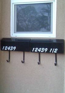 Vinyl numbers on mailboxes Vinyl numbers on mailboxes