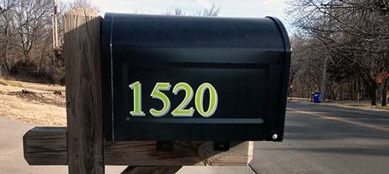 Custom Vinyl Mailbox Numbers