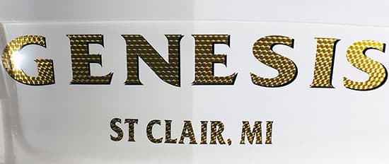 Custom Vinyl Boat Name