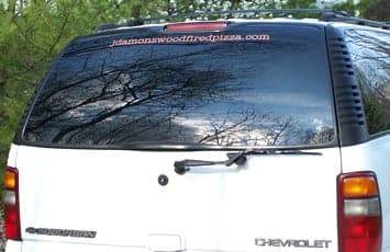 Lettering on a vehicle Lettering on a vehicle