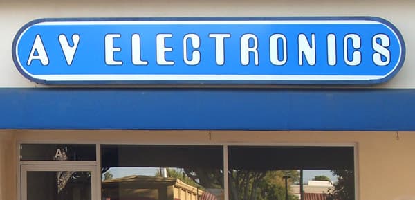 Lettering on a sign outside