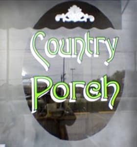 Lettering on a window