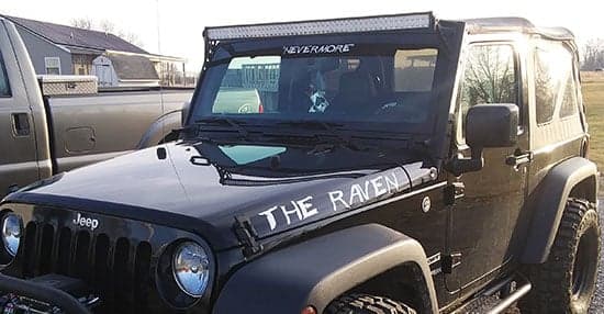 Custom Vinyl Jeep Lettering