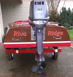 Custom vinyl boat decal.