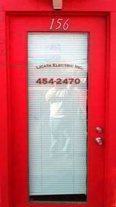 Lettering on a door