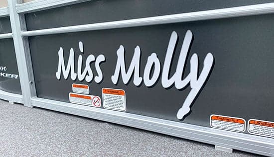 Custom Vinyl Boat Name