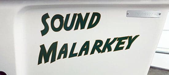 Custom Vinyl Boat Name