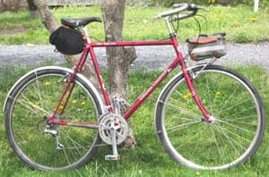 Vinyl decals on a bicycle