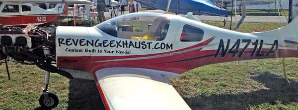 Vinyl decals on an airplane