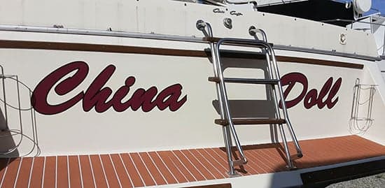 Custom Vinyl Boat Name