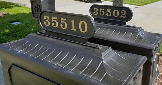Custom Vinyl Mailbox Numbers