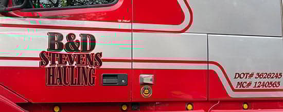 Custom Vinyl Truck Lettering